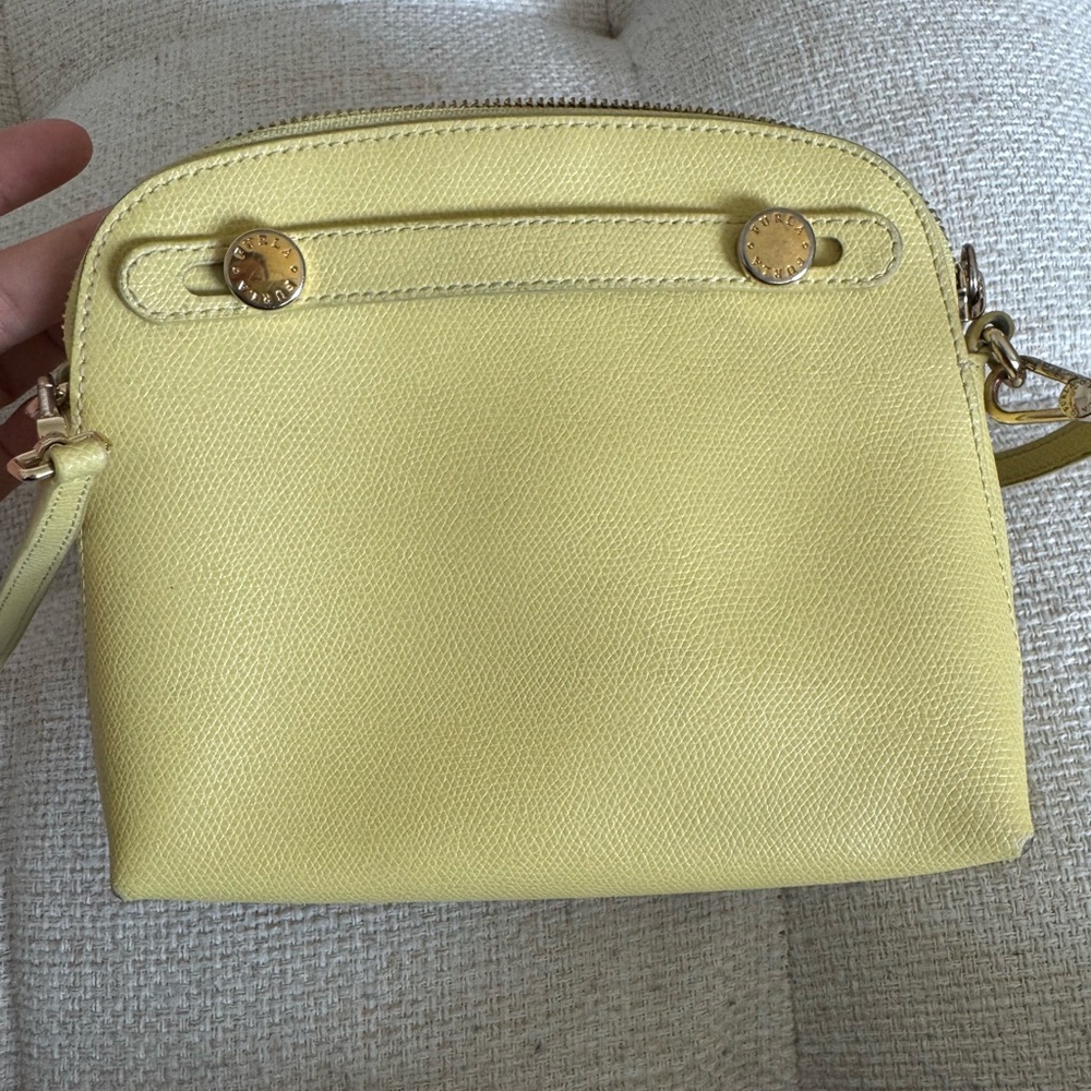 Furla Lemon Crossbody Bag with Gold Accents